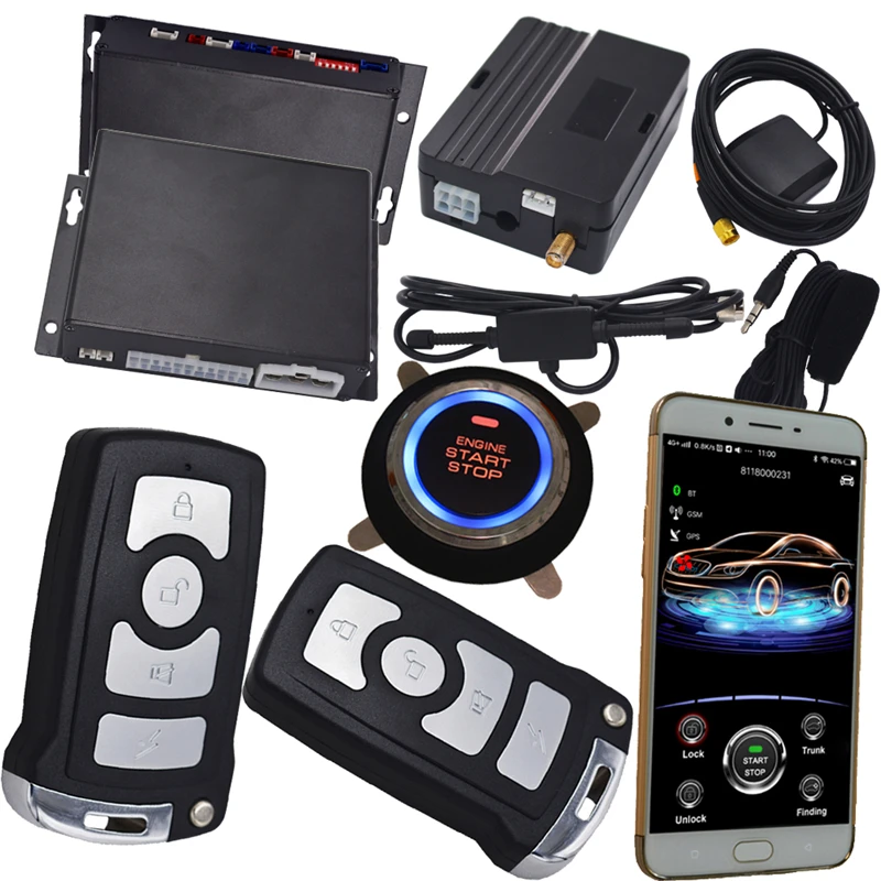 

new APP supporting ios android app remote engine start stop gps car alarm
