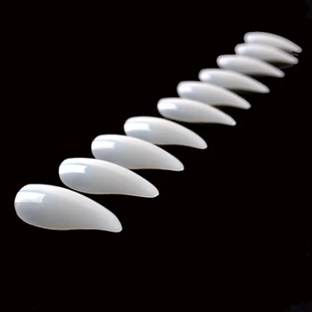 

5bag*600pcs Stilettos Sharp Salon Fake Nail Tips Professional Full Cover Nature Fasle Nail Unhas Artificiais Tool Press On Nails