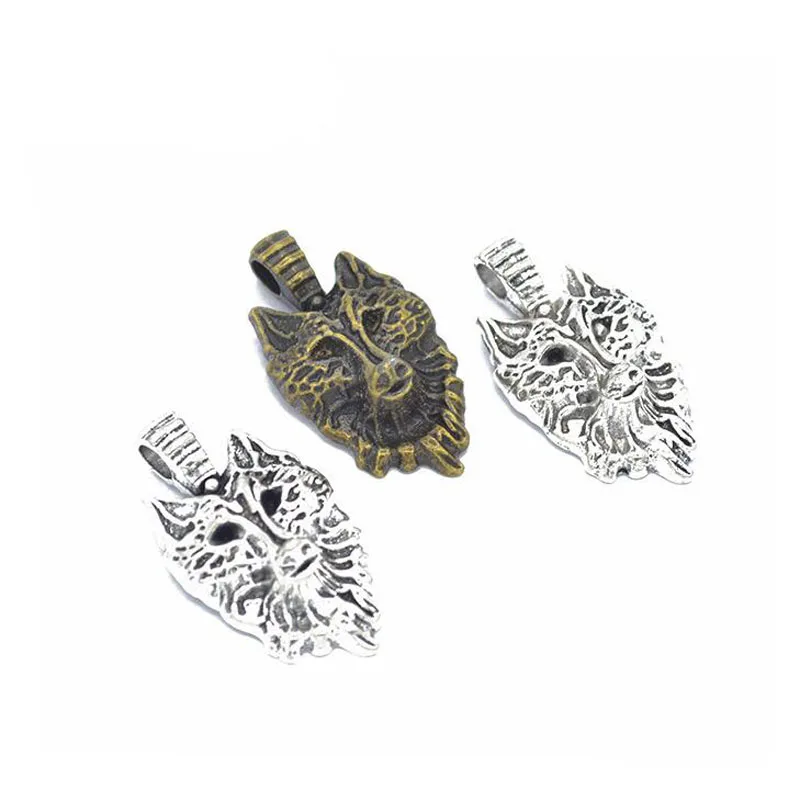 

30pcs/lot 33x18mm Antique Silver Plated Alloy Wolf Charms Pendant Fit For Jewelry Findings