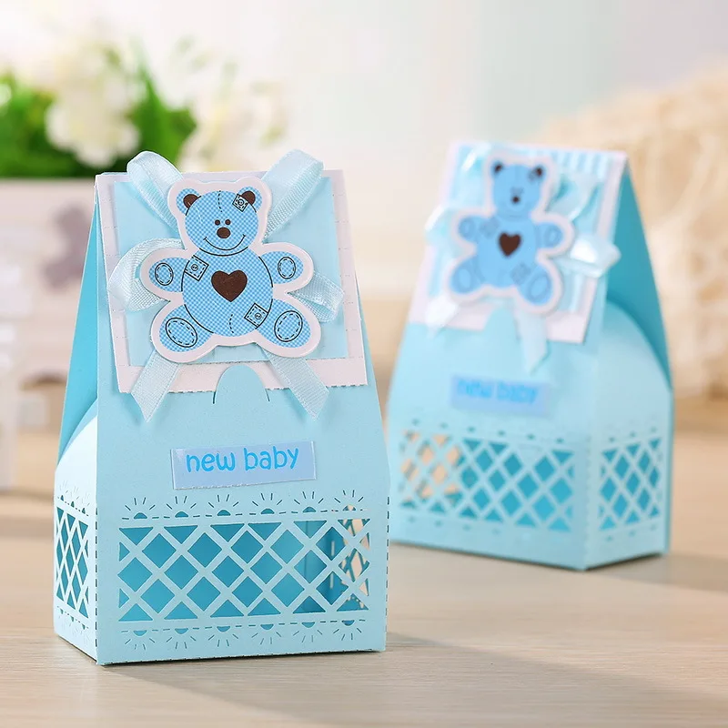 

100PCS Baby shower candy box new born baby baptism gift 1st birthday party supply return gift souvenir