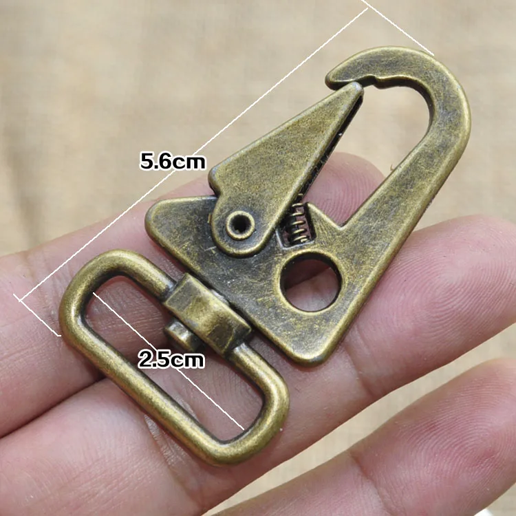 

High Quality Bronze Metal Swivel Clips 1" For 25mm Webbing 4pcs Trigger Style Snap Hook DIY Clothes Shoes Bags Belt Accessories