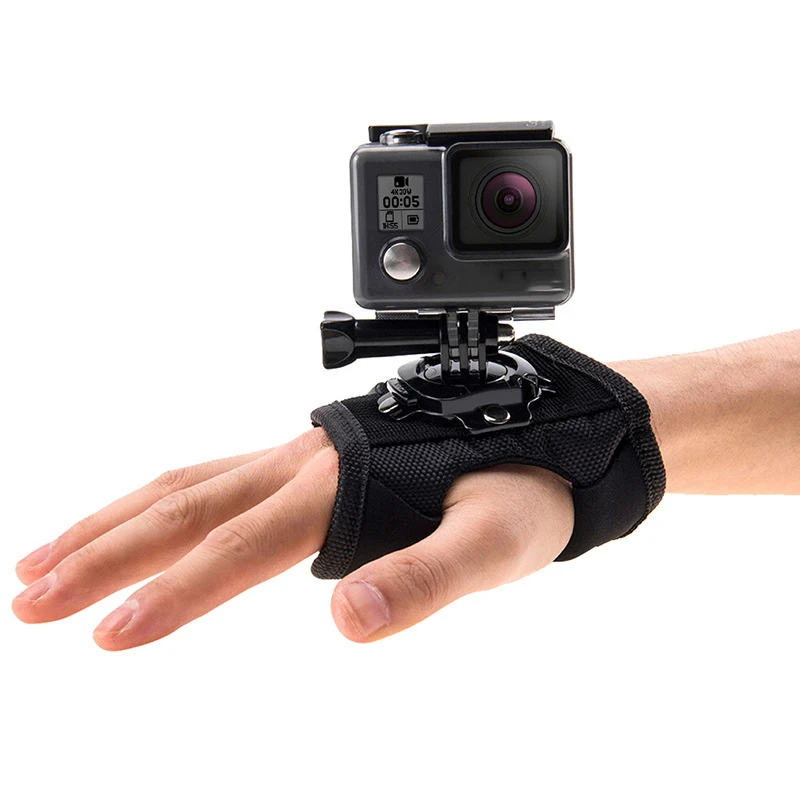 360 Degree Rotation Mount Holder Wrist Hand Strap Band For Go Pro HERO