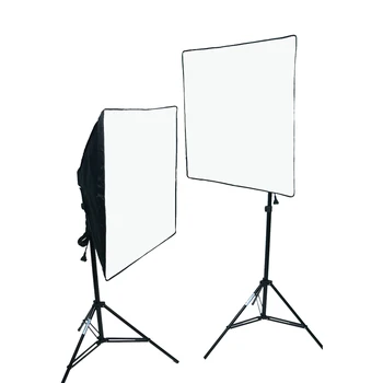 

Photography Soft Box Continuous Lighting Kit Softbox Light Stand 2 Bulb CD50