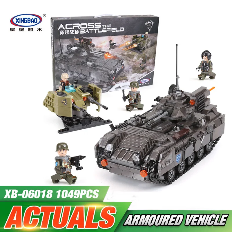

XINGBAO 06018 WW2 Military Deformation Tank Building Blocks DIY LegoINGly Technic Cannon Vehicles Toys For Kids Children Gifts