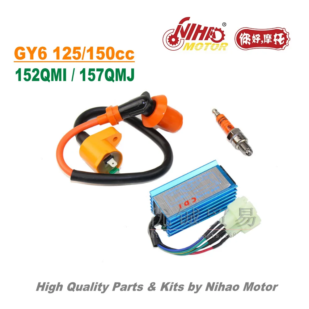 

TZ-25 125cc 150cc Racing CDI Spark Coil Performance Kits GY6 Parts Chinese Scooter Motorcycle 152QMI 157QMJ Engine Spare Nihao