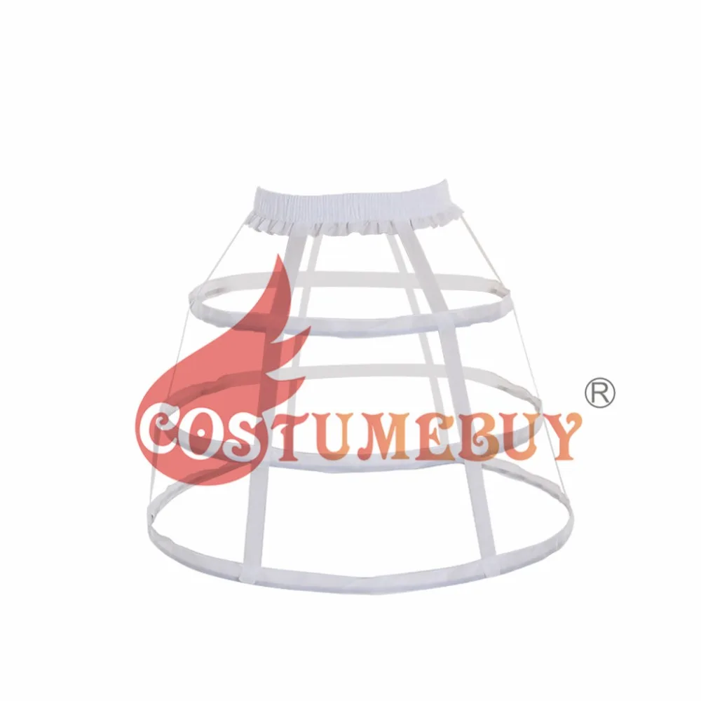 Costumebuy Готическая Лолита клетка 2 3 5 обруч Нижняя юбка нижняя юбка средневековая викторианская ROCOCO круг Fishbone кринолин Паньер