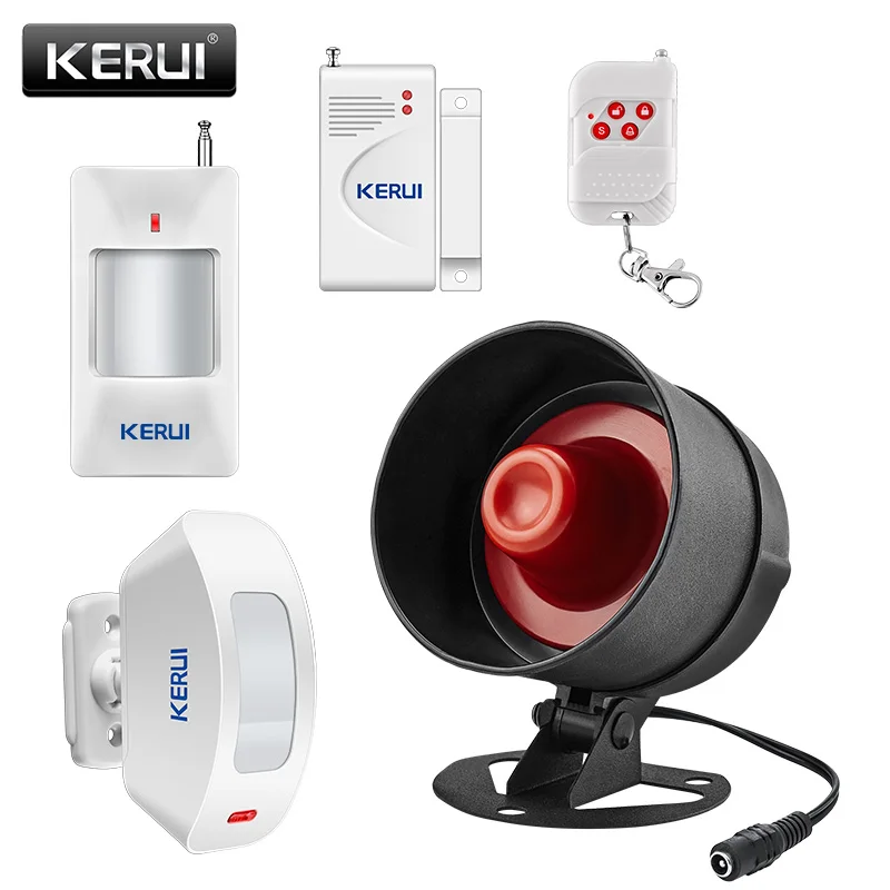KERUI DIY 100 дБ беспроводная локальная сигнализация системы безопасности домашняя сирена спикер охранная инфракрасная сигнализация детектор датчик двери комплект сигнализации - Цвет: kit 6