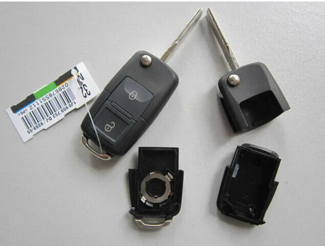 VW 2 Button Flip Remote Key Shell For MK4 Seat Altea Alh(4)