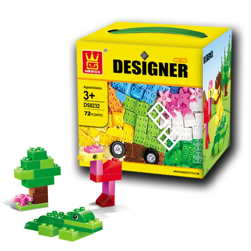 W Model Building Compatible lego Lego W58232 72Pcs Model Building Kits Classic Toys Hobbies Big Size Block