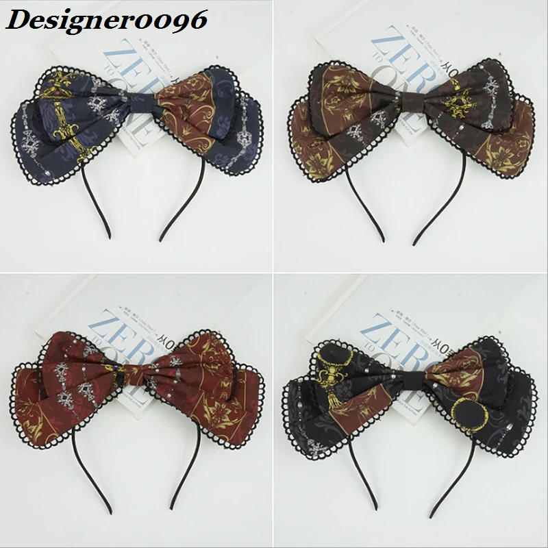 

Lolita headdress Original headband Japanese cute princess bow double lace Lolita headband hair band Lolita dress accessories