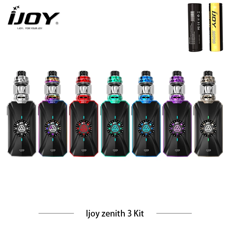 

Original Vaporizer Kit IJOY Zenith 3 Electronic Cigarettes Box Mod Vape Kit 360w Electronic Hookah with Dual 20700 battery ECigs