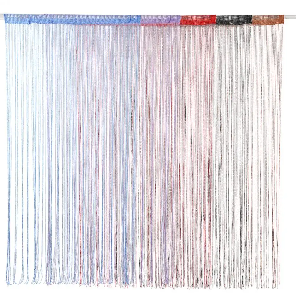 

2m*1m Decorative Door Window String Curtain Room Divider Thread Yarn Strip Tassel Drape Room Divider Home Decor