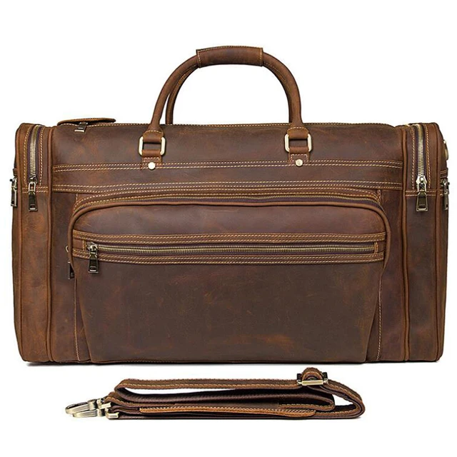 Anaph Holdall Genuine Leather Bag For Men In Brown Large S Anaph Holdall Genuine Leather Bag For Men In Brown Large S Weekender Travel Duffle