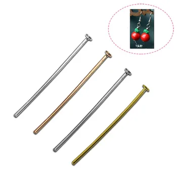 

50pcs per Bag DIY T Shape Pins & Needles Earring Jewelry Making Silver Gold Rose Gold Earring Base Supplies for Jewelry Finding