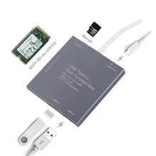 Тип-C мобильный жесткий диск коробка USB3.0 HUB Читатель PD зарядки многофункциональный NGFF Накопитель SSD скорость 10 Гбит/с