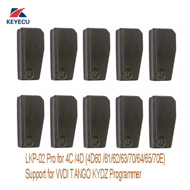 

KEYECU 10Pcs LKP-02 Pro 4D /4C Copy Chip Support for Tango VVDI KYDZ Programmer, Reuseable