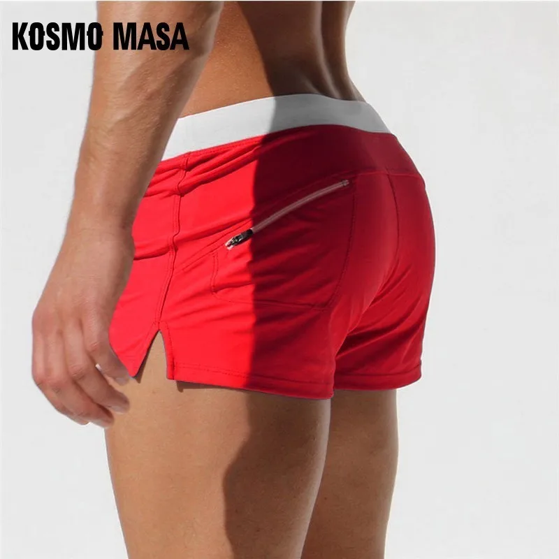 

KOSMO MASA Summer Swimwear Men Breathable Men Swimming Black Pockets Board Cool Short Pant Swimsuits Beach Shorts For Men MCS027
