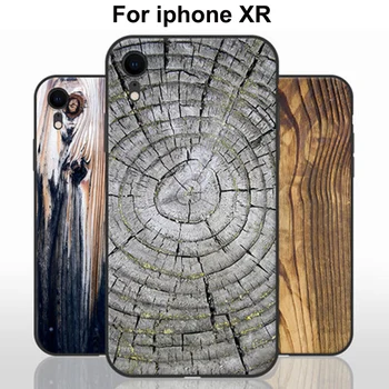 

For iphone XR Case Wood grain stone soft phone Case Cover Protection Shell For iphone X R back cover For iphoneXR fundas coque