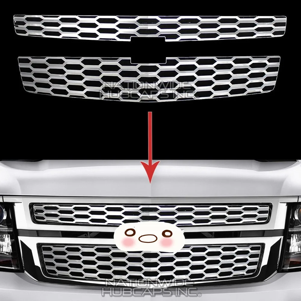 2015 2018 для Chevy Tahoe Suburban хромированная защелка на решетке накладки решетку крышки