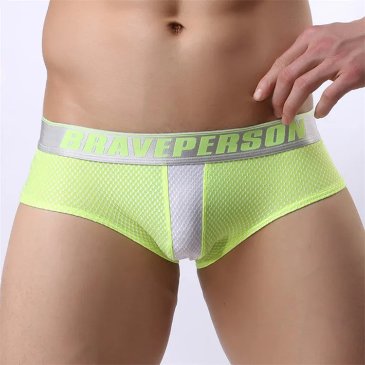 briefs underwear Brand  BRAVE PERSON High Quality men's gay Underwear Men Sexy Briefs Jacquard Nylon Underwear Male Fashion Mens Briefs bikini briefs