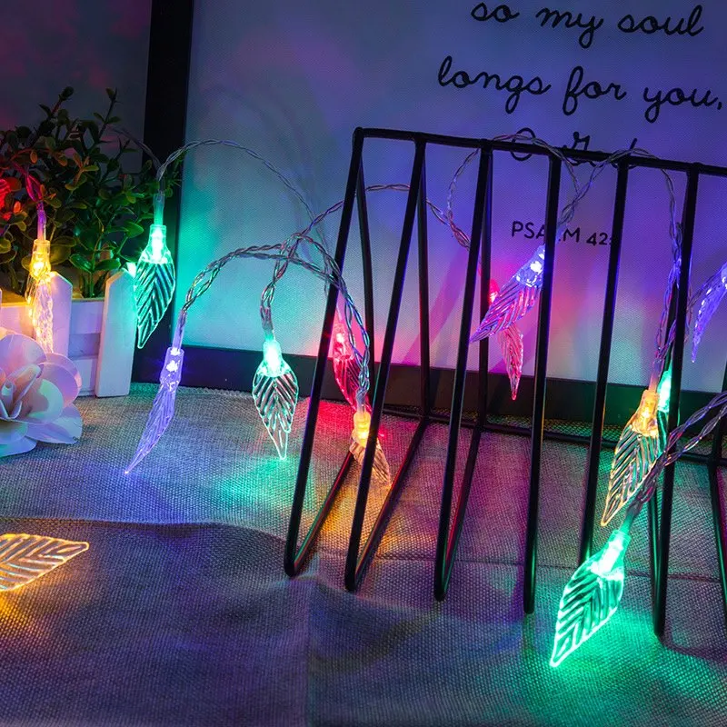 BTgeuse светодиодный светильник-гирлянда, теплый белый гирлянда, сказочный светильник s, 3 м, 5 м, светильник-Лист s для рождества, свадьбы, комнаты, украшения сада - Испускаемый цвет: Multicolor