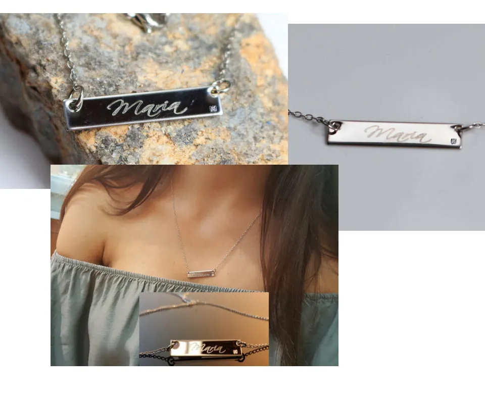 silver bar necklace for women NUJ009-1 (8)