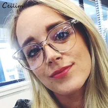 Корейская мода, прозрачные очки, оправа, анти-синий светильник, очки для женщин, поддельные очки, розовые оптические очки, оправа, прозрачные очки