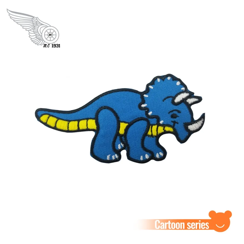 Triceratops Dinosaur Cartoon Kids Embroidery Iron On Patch Badge Blue Sew Child Free Shipping Embroidery Iron On Patches Embroidery Iron Oniron On Patches Aliexpress