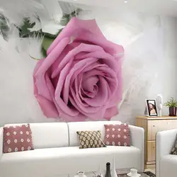 3D Индивидуальный размер розовая роза настенная фреска современная картина настенная бумага для гостиной цветок фото настенная бумага