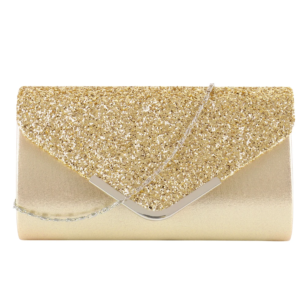 Клатч Женская атласная сумочка с бриллиантами винтажная вечерняя сумочка-клатч на цепочке вечерние сумочки для телефона - Цвет: gold