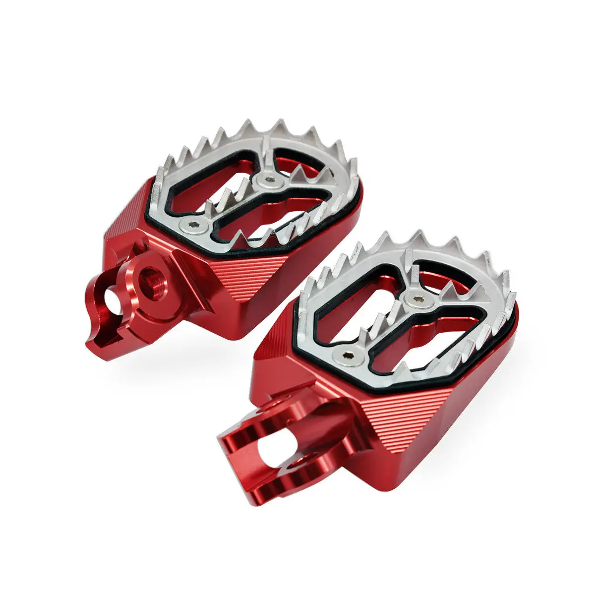 Ножная педаль CNC для 2010- 11 12 13 14 Suzuki RM-Z 250 450 мотогонок мотокросса внедорожные подставки подножки - Цвет: Красный