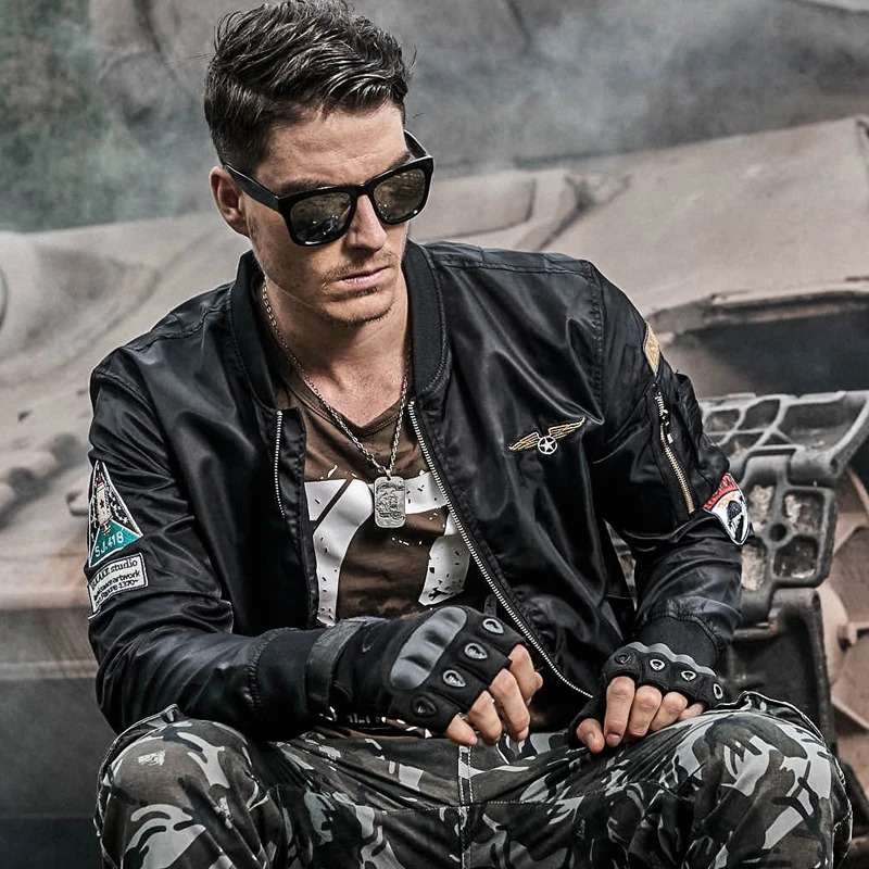 Bomber Jacket jackets Pilot Anarchy Men Army Green Merch Flight Coat Streetwear printed Jacket Men Waterproof Bomber Jacket jackets Pilot Anarchy Men Army Green Merch Flight Coat Streetwear printed Jacket Men Waterproof