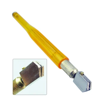 

Glass Cutting Tool Metal Handle Steel Blade Bottle Glass Cutting Tool Diamond Glass Knife Roller Pusher Plastic Handle