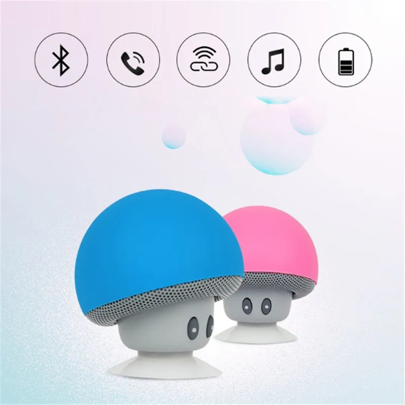 Waterproof Portable Wireless Mini Bluetooth Speaker Loudspeake Mushroom Travel Speaker For Iphone PK BTS06 Q9 A9 S28 A5 C6 A8 Y3