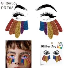 PRF03 1Pc Under Eye Colorful Rainbow Pride Face Glitter Tattoo Sticker Trendy Party Body Paint Decoration at Festival