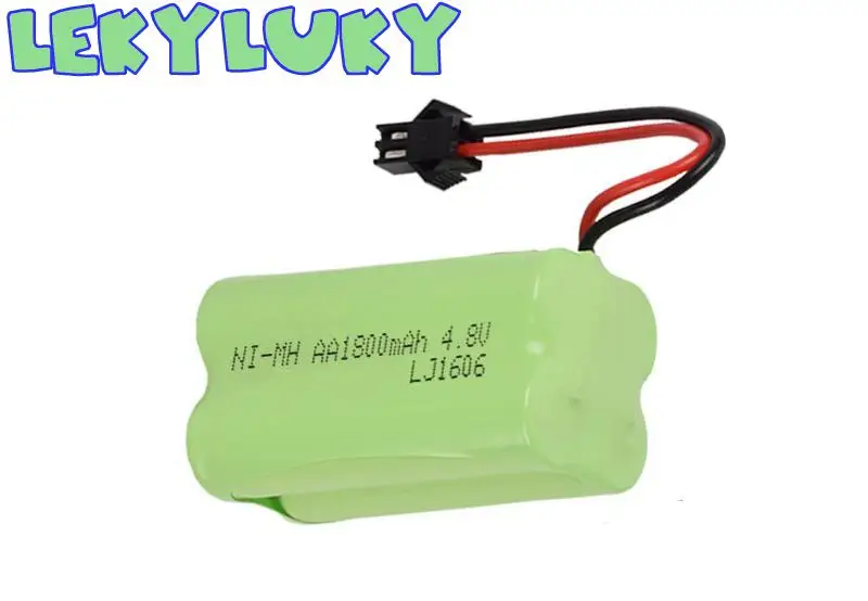 LEKYLUKY X style 4.8V 1800mah Ni-MH battery with SM 2p plug for RC car RC tank RC boat RC truck 50*28*28mm 2pcs/lot