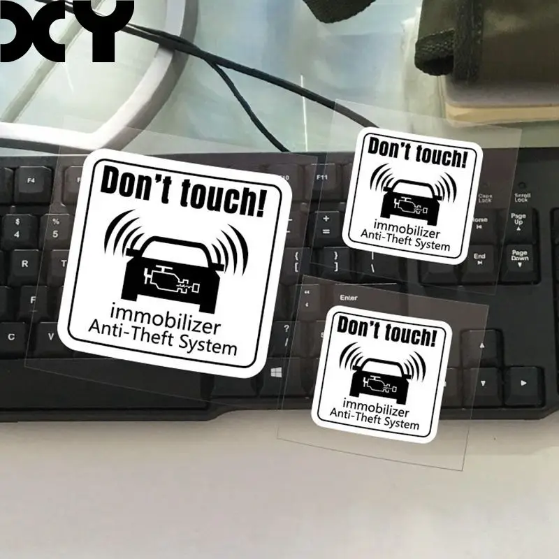 3pcsSetAntitheftSystemWarningFunnyVinylCarStickersandDecals