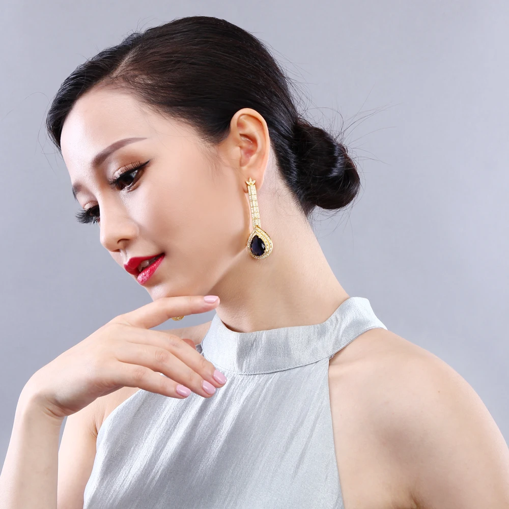 big water drop stone earrings (3)