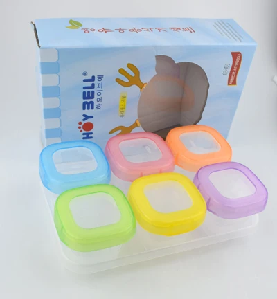 60ml baby cups sets Контейнеры для детского питания добавка пластиковая Термосумка для термосов коробки еда органайзер для вещей многоразовый пищевой пакет легко чистить мешок для напитков - Цвет: 60ml baby cups sets