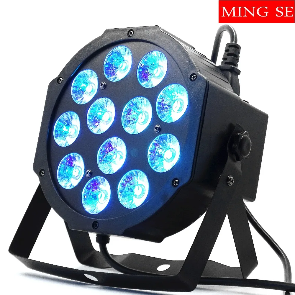 12 шт. 12 Вт светодиодные лампы 12x12 Вт светодиодные Par огни RGBW 4в1 плоский par led dmx512 дискотечные огни профессиональное сценическое dj оборудование