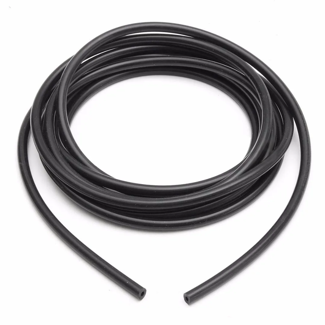 1pc Black 4mm Silicone Vacuum Tube Hose High Temperature High Pressure 5M Black