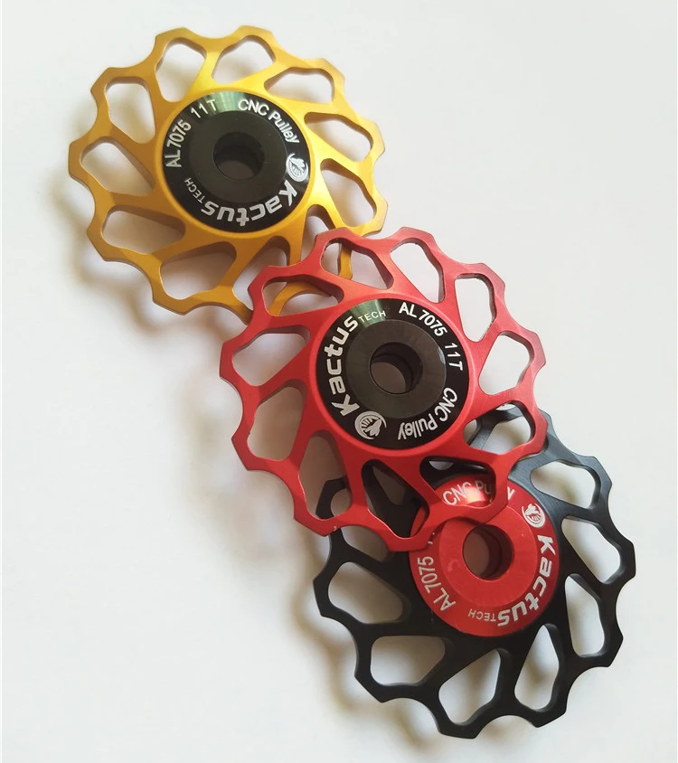 3 bestgia 9g 11T AL7075-T6 CNC Machined Bicycle Rear Derailleur Pulley Jockey Wheel Bike with Steel Bearing Cycling Jockey Wheel Pully 456MM
