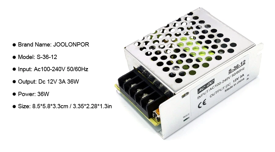 12V 36W power supply