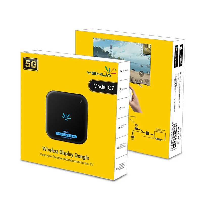 Mirascreen G7 5G беспроводной умный ключ 1080 P HDMI WiFi Дисплей ТВ приемник Поддержка Miracast