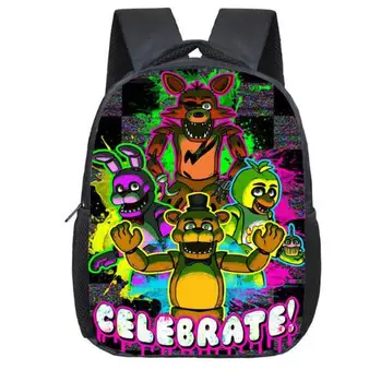 

12 Inch Five Nights At Freddys Children School Bags Backpack Kids Kindergarten Bag Freddy Fazbear Bear Toddler bag
