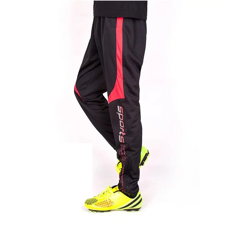 Football Soccer Training Pants Men With Zipper Pocket Jogging Trousers Fitness Running Sport Pants Breathable