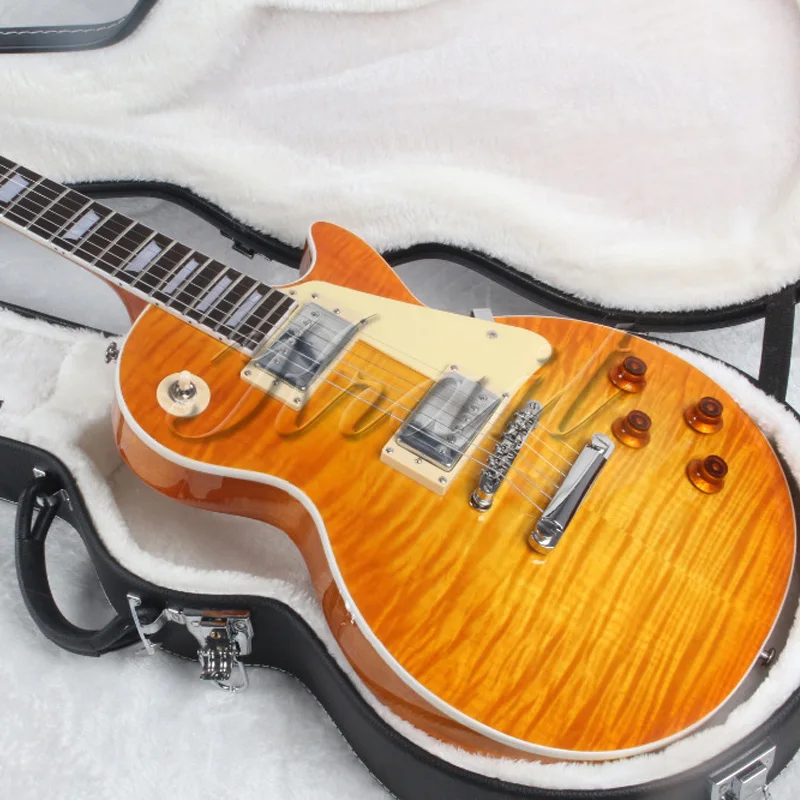 LP standard electric guitar flame maple top 6 string free shipping best