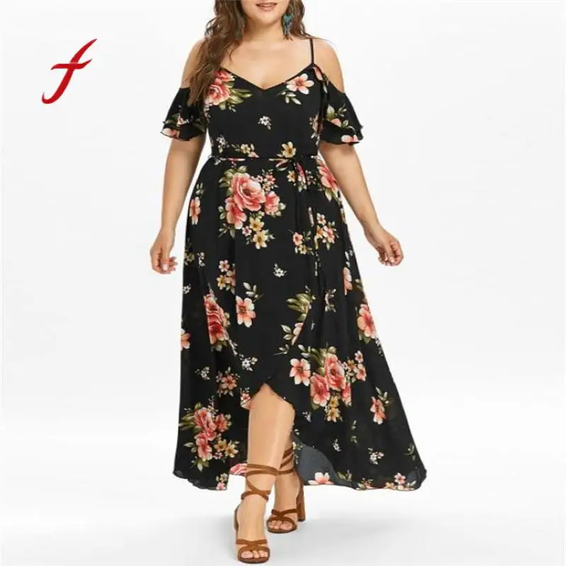 cold shoulder beach dress