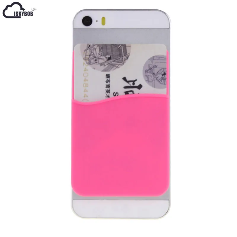

ISKYBOB Nice 3M Adhesive Sticker Back Cover Card Holder Pouch For iPhone Samsung Phone