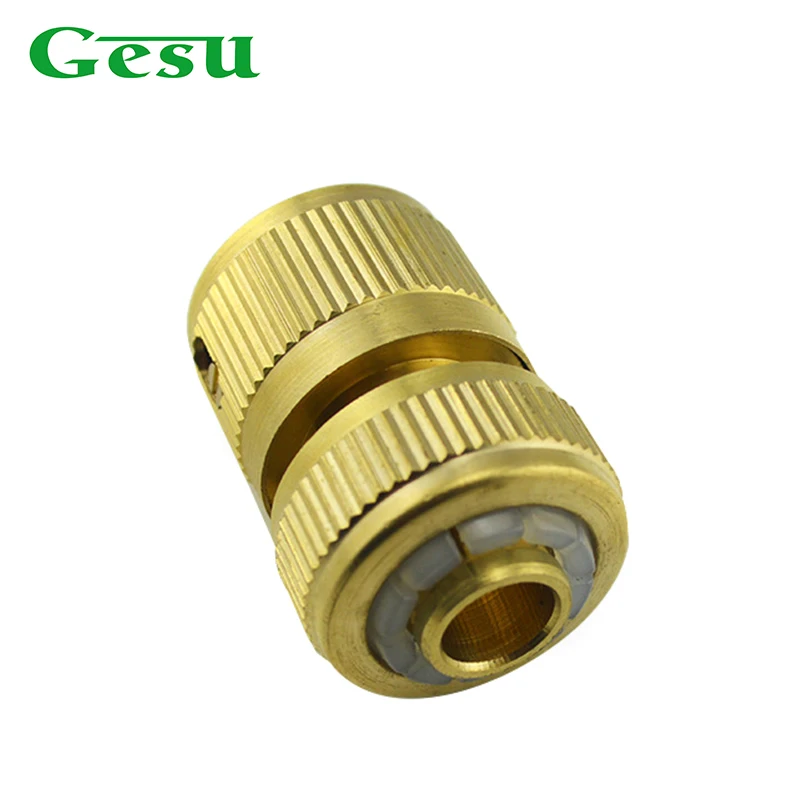 1/2''Gesu Quick Connectors Fit Metal Threaded Water Pipe Connector Tube Tap Fitting Outdoor Hose